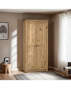 Panama 2 Door Wardrobe - Natural Wax