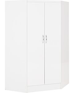 Nevada 2 Door Corner Wardrobe - White Gloss