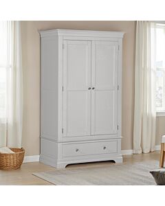 Bordeaux 2 Door Wardrobe - Pebble Grey