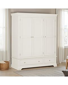 Bordeaux 3 Door Wardrobe - Ivory
