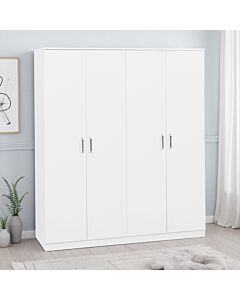 Dakota 4 Door Wardrobe - White