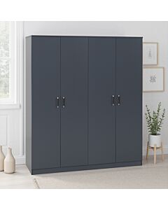 Dakota 4 Door Wardrobe - Dark Grey