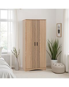 Tessa 2 Door Wardrobe - Natural Oak Effect