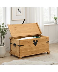 Corona Single Storage Chest - Distressed Waxed Pine