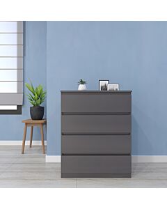 Malvern 4 Drawer Chest - Grey