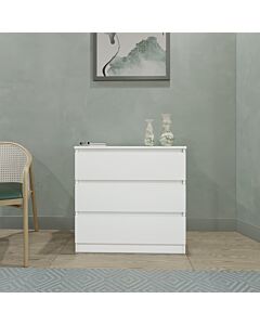 Malvern 3 Drawer Chest - White