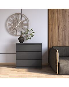 Malvern 3 Drawer Chest - Grey