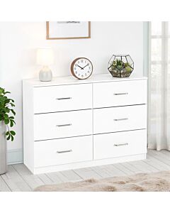 Dakota 6 Drawer Chest - White