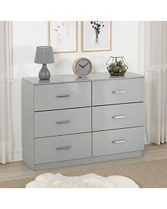 Dakota 6 Drawer Chest - Light Grey