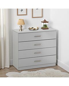 Dakota 4 Drawer Chest - Light Grey