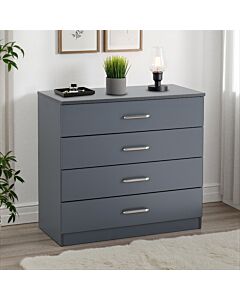 Dakota 4 Drawer Chest - Dark Grey