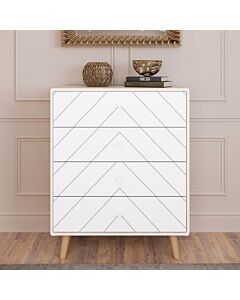 Dixie 4 Drawer Chest - Dusty Grey/White