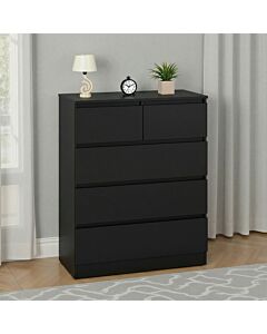 Malvern 3+2 Drawer Chest - Black