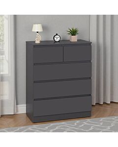Malvern 3+2 Drawer Chest - Grey