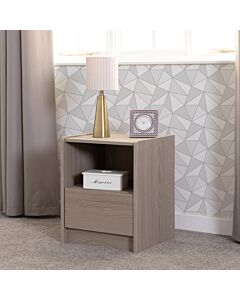 Paris 1 Drawer Bedside - Smoked Ash Effect