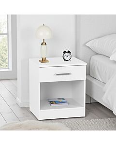 Dakota 1 Drawer Bedside - White