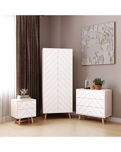 Dixie Trio Set - Dusty Grey/White