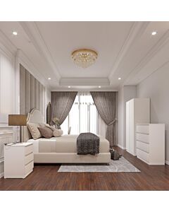 Malvern 2 Door Wardrobe Bedroom Set - White