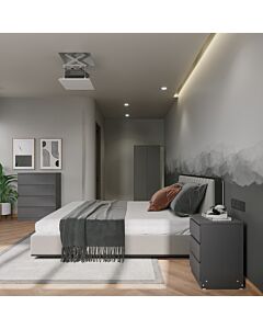 Malvern 2 Door Wardrobe Bedroom Set - Grey