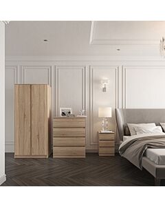 Malvern 2 Door Wardrobe Bedroom Set - Sonoma Oak Effect