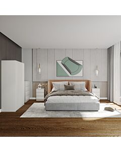 Malvern 3 Door Wardrobe Bedroom Set - White