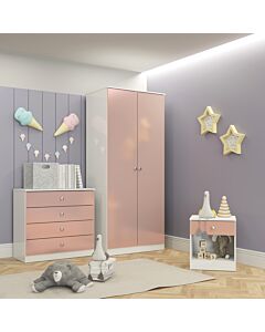 Denver Trio Set - White/Pink Gloss