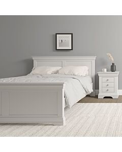 Bordeaux 4'6" High End Bed - Ivory