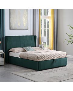 Amelia 5' Plus Bed - Green Velvet Fabric