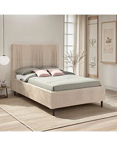 Maine 5' Bed - Taupe Velvet Fabric