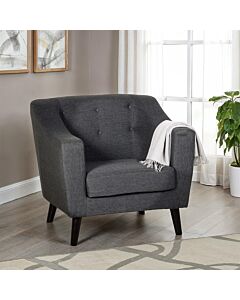 Ashley 1 Seater Sofa - Dark Grey