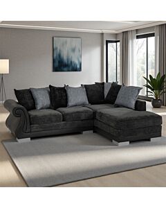 Elsa Right Hand Facing Corner Sofa - Dark Grey