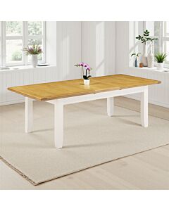 Windsor Large Extending Dining Table - Ivory/Oak