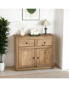 Panama 2 Door 2 Drawer Sideboard - Natural Wax