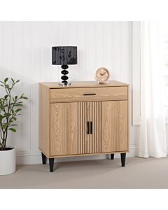 Tessa 2 Door 1 Drawer Sideboard - Natural Oak Effect