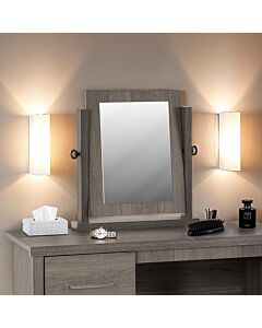 Lisbon Dressing Table Mirror - Black Wood Grain