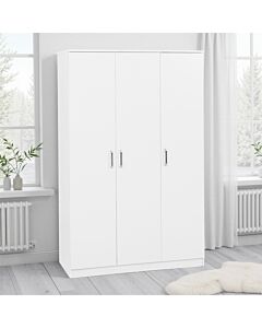 Dakota 3 Door Wardrobe - White