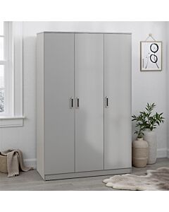 Dakota 3 Door Wardrobe - Light Grey