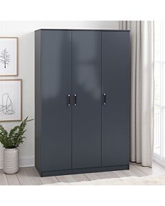 Dakota 3 Door Wardrobe - Dark Grey