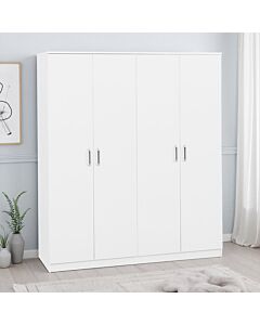 Dakota 4 Door Wardrobe - White