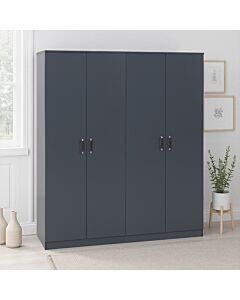 Dakota 4 Door Wardrobe - Dark Grey