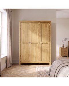 Cambridge 3 Door Wardrobe - Honey