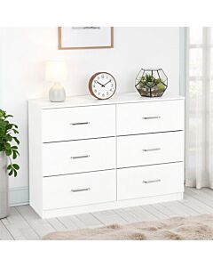 Dakota 6 Drawer Chest - White