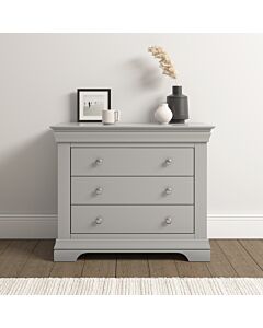 Bordeaux 3 Drawer Chest - Pebble Grey