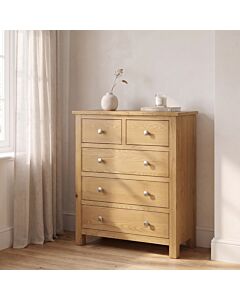 Cambridge 3+2 Drawer Chest - Honey