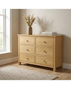 Cambridge 6 Drawer Chest - Honey