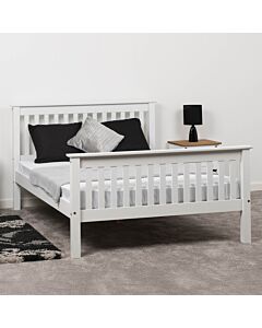 Monaco 4'6" High End Bed - White