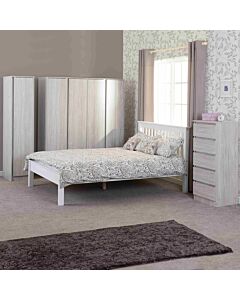 Monaco 4'6" Low End Bed - White