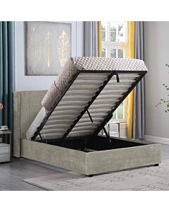 Amelia 4'6" Plus Bed - Dark Grey Fabric