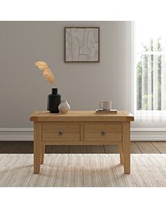 Windsor 2 Drawer Coffee Table - Natural Oak