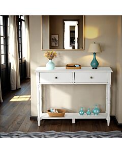 Stratford 2 Drawer Console Table - White